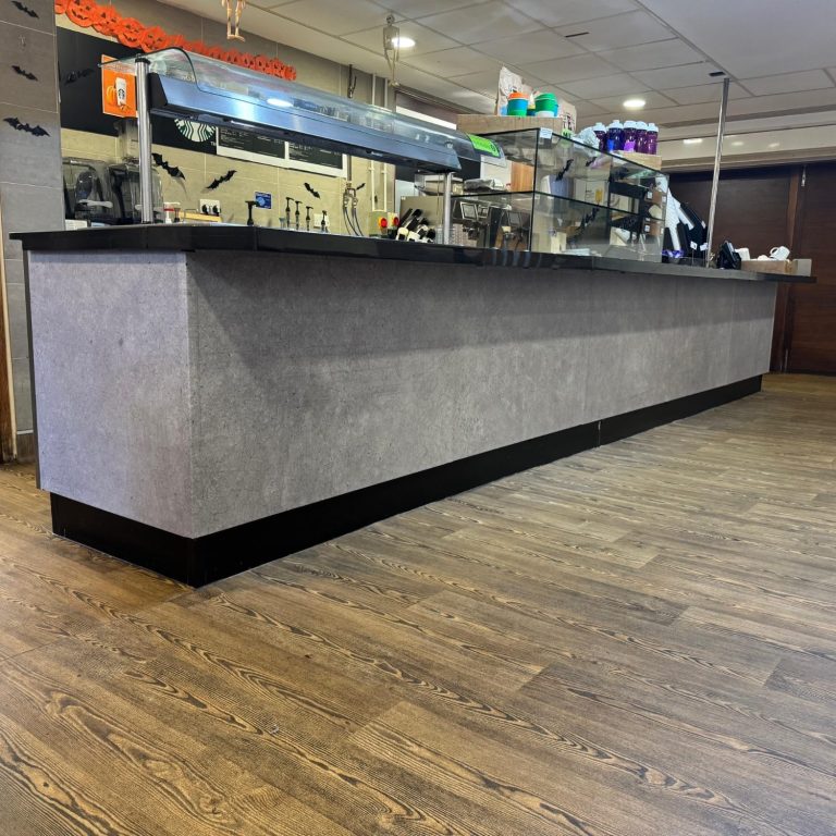 Domestic and commercial architectural vinyl wrapping | The Vinyl Bay Vinyl architectural wrapping of coffee shop counter